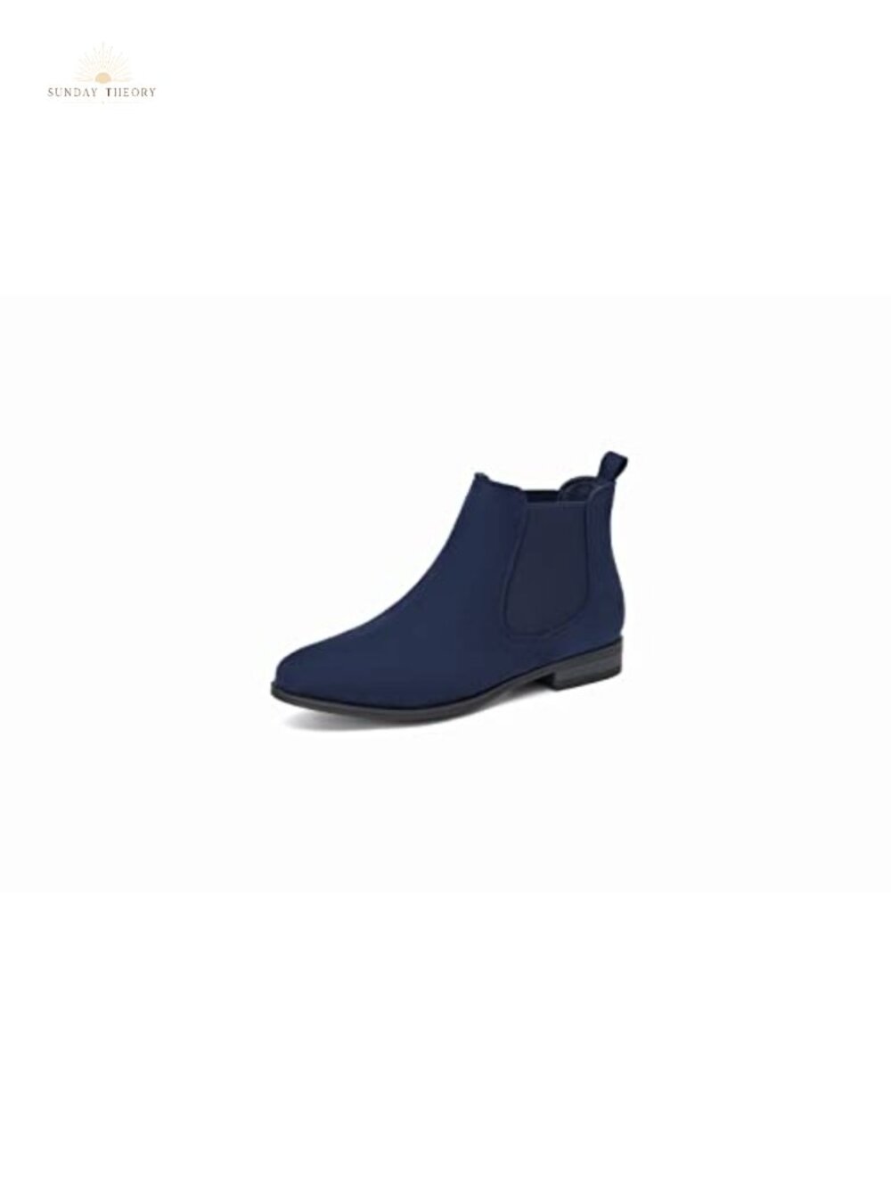 Women's Faux Suede Slip On Ankle Boot Low Heel Elastic Chelsea Bootie